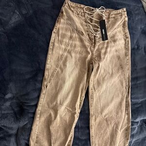 Fashion Nova Lace Up Casual Pants Sexy